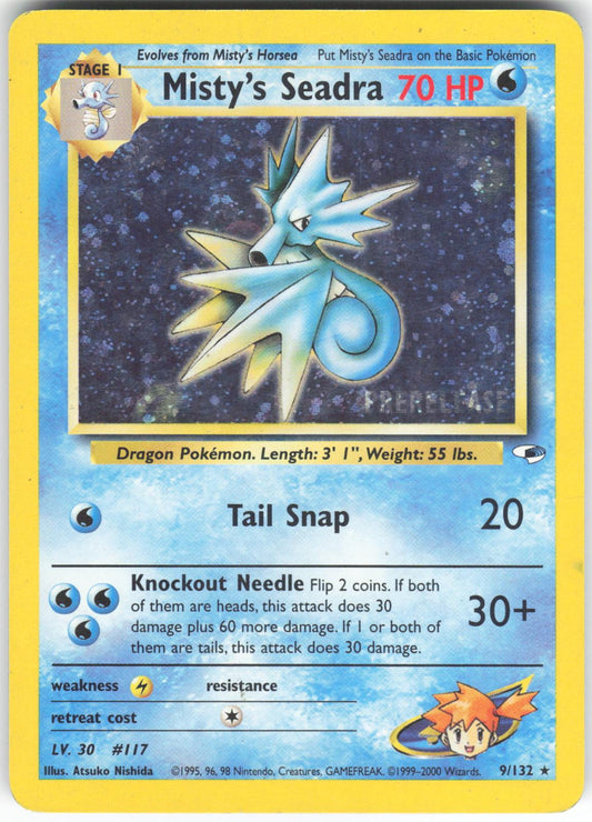 Misty's Seadra (Prerelease) 009/132 Promo WoTC Promo Holo HP