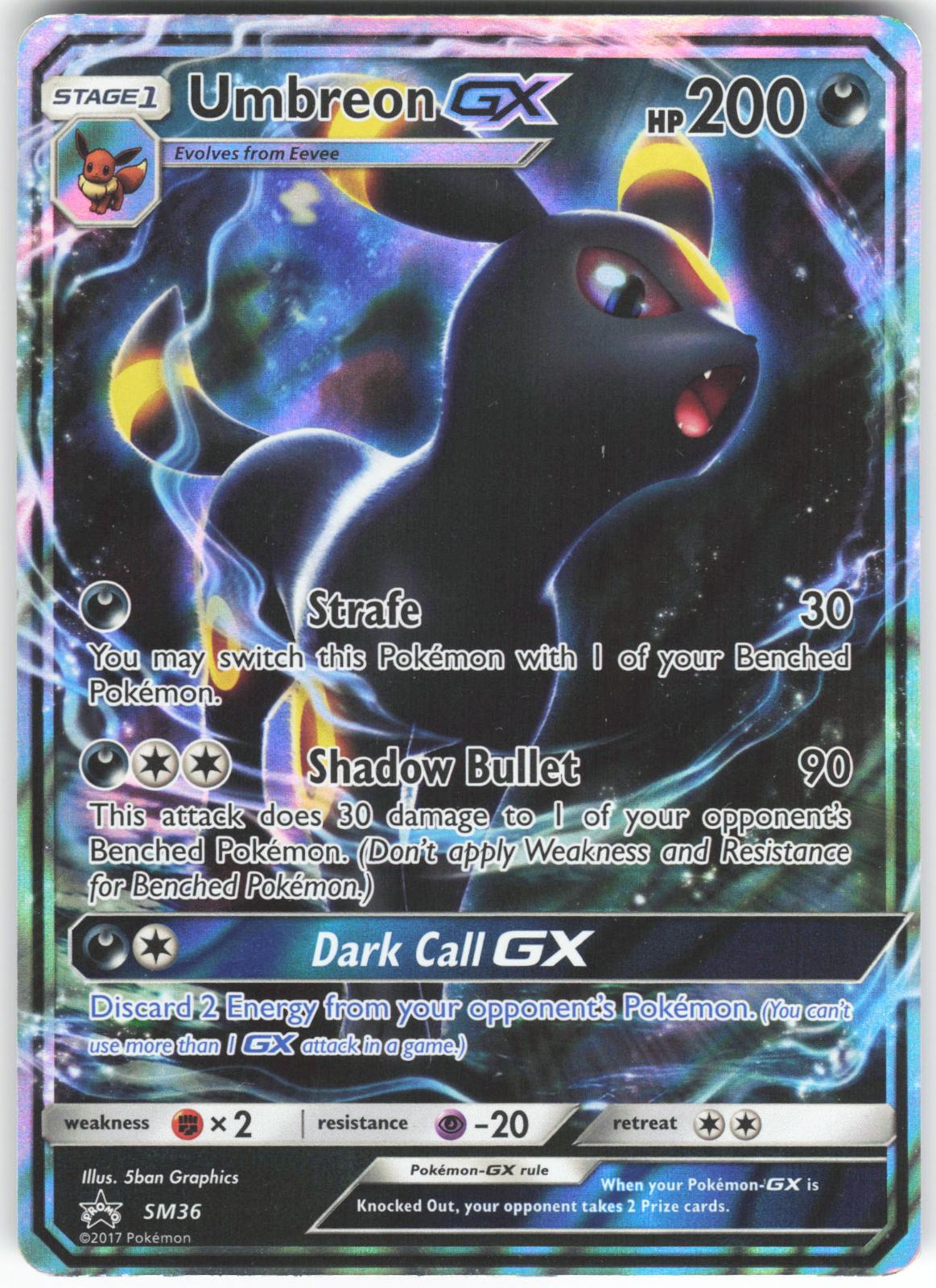Umbreon GX - SM36 Promo Sun & Moon Promo Holo LP