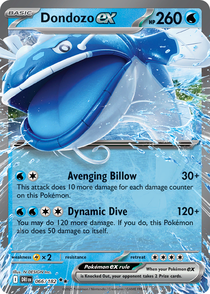 Dondozo ex 066/182 Double Rare Destined Rivals NM/M