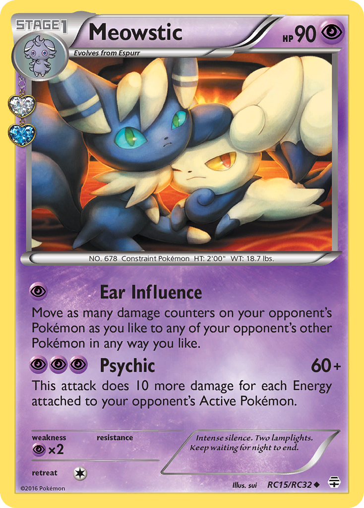 Meowstic RC15/RC32 Uncommon Generations NM/M