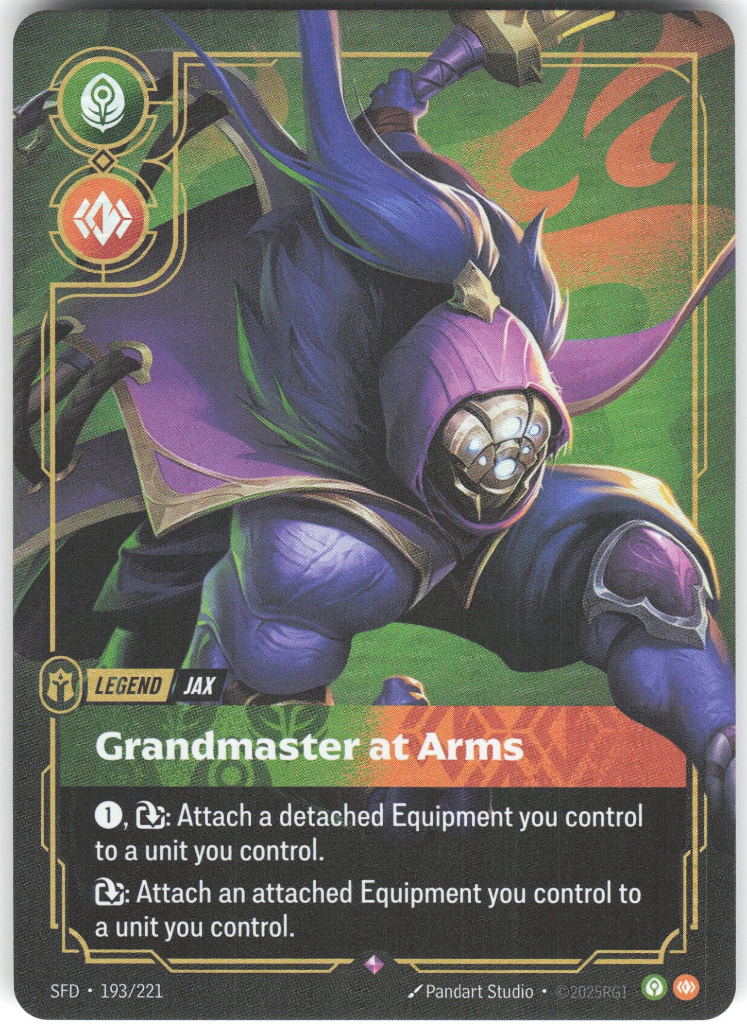 Jax - Grandmaster At Arms Rare Spiritforged 193/221 NM
