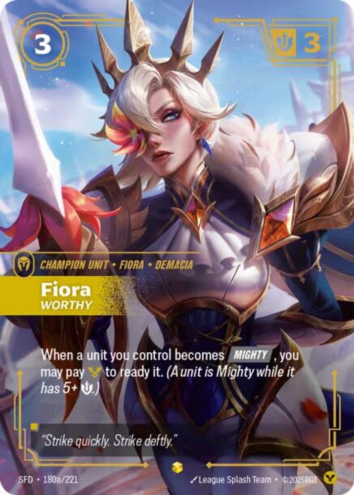 Fiora - Worthy (Alternate Art) 180A/221 Showcase Spiritforged NM/M