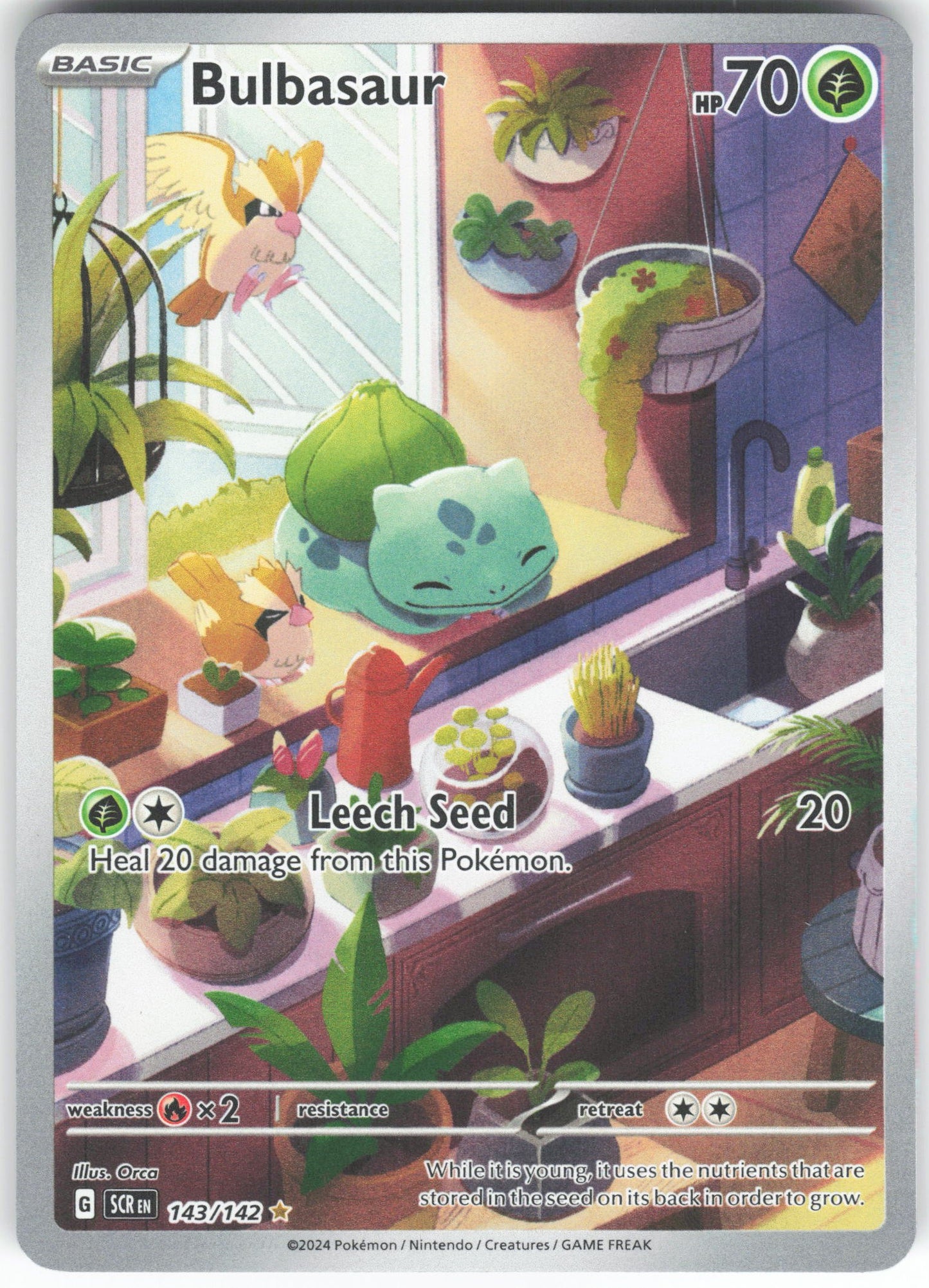 Bulbasaur Illustration Rare SV07: Stellar Crown 143/142 NM