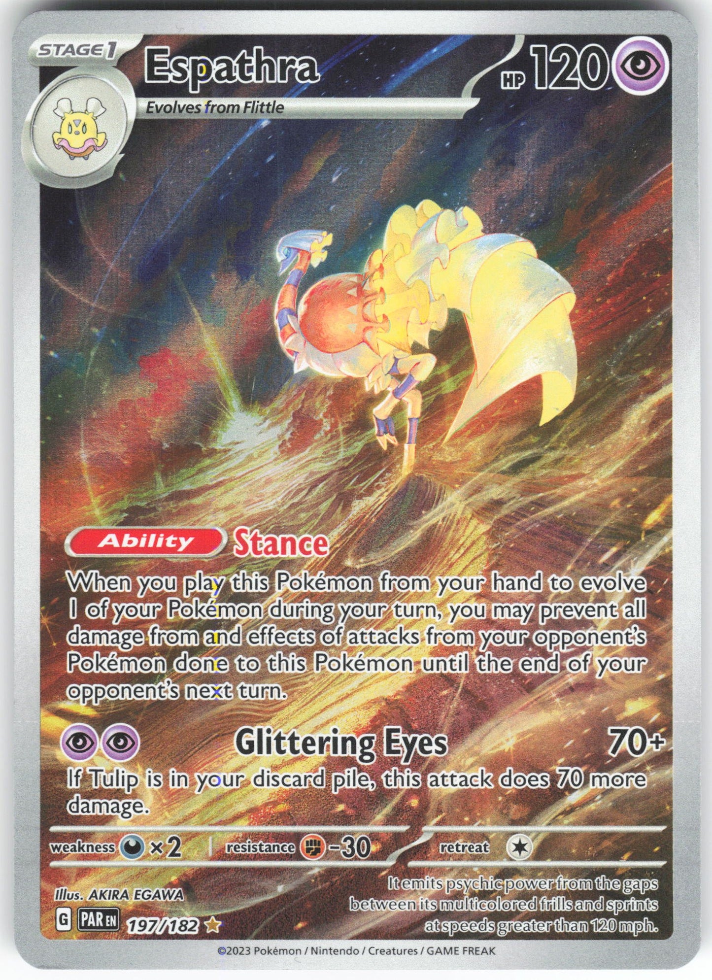 Espathra - Illustration Rare SV04: Paradox Rift 197/182 NM