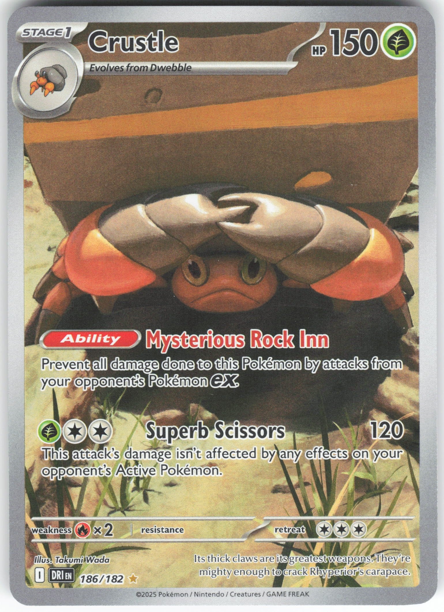 Crustle - Illustration Rare SV10: Destined Rivals 186/182 NM