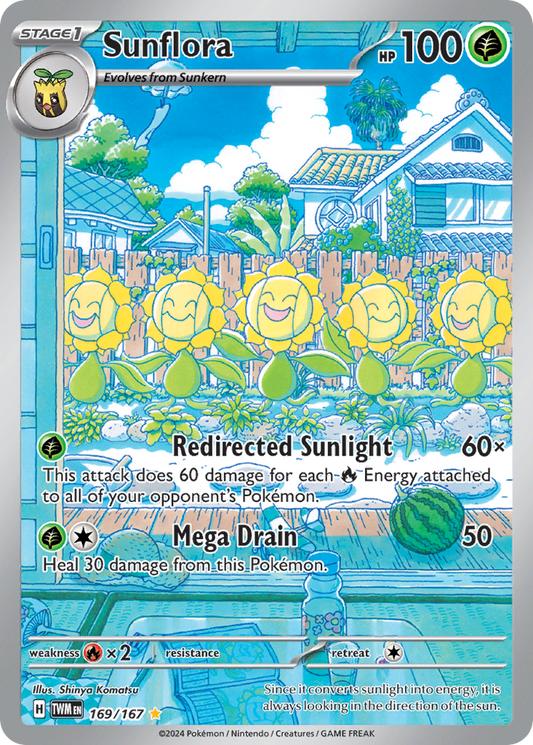 Sunflora 169/167 Illustration Rare Twilight Masquerade NM/M