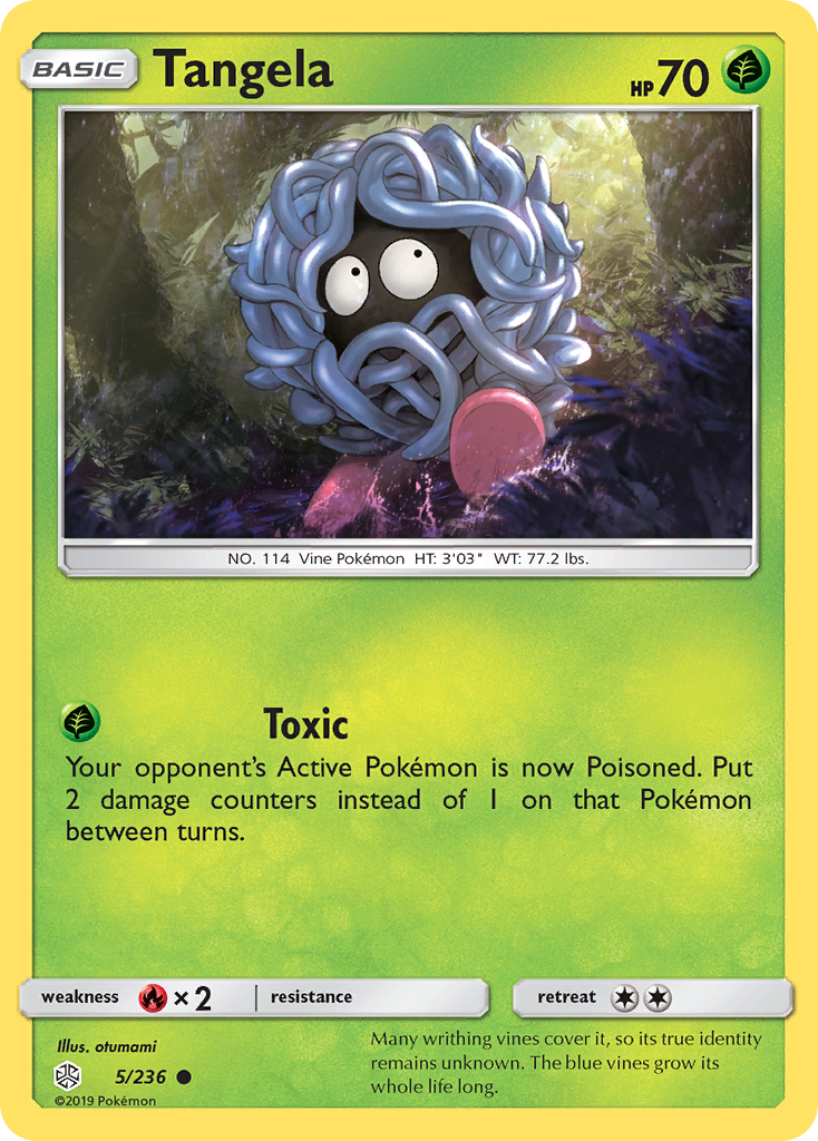 Tangela 5/236 Common Reverse Holo Cosmic Eclipse NM/LP