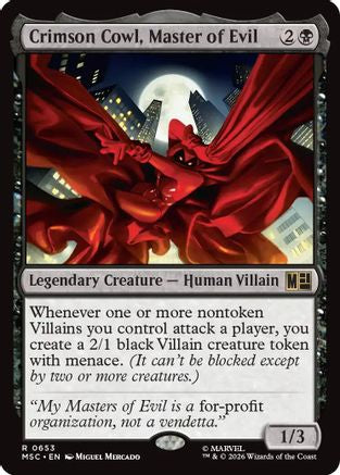 Crimson Cowl, Master of Evil 653 Foil Rare Commander: Marvel Super Heroes NM/M