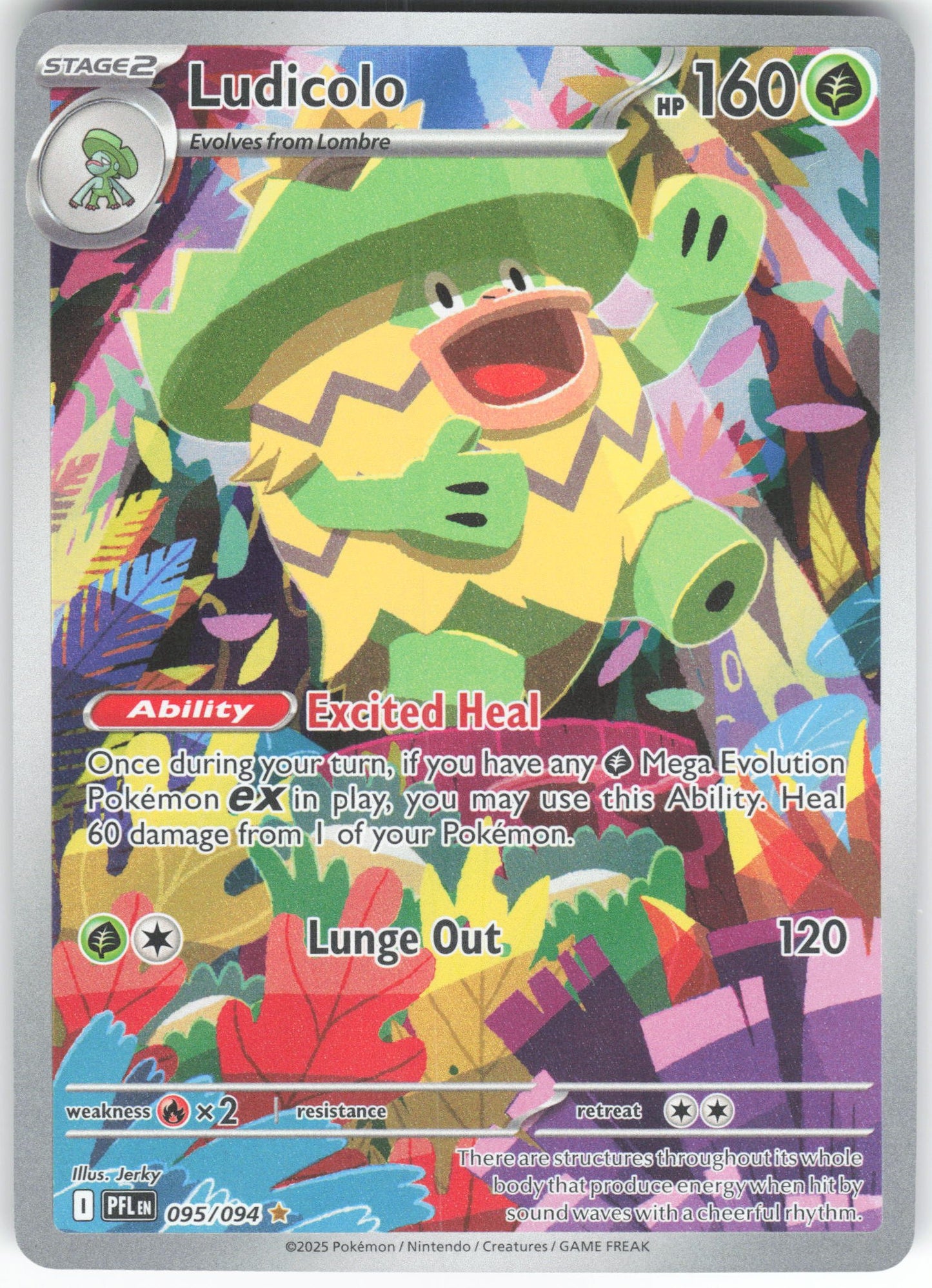 Ludicolo - Illustration Rare ME02: Phantasmal Flames 095/094 NM