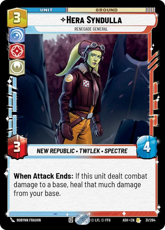 Hera Syndulla - Renegade General 31/264 Rare Ashes of the Empire NM/M