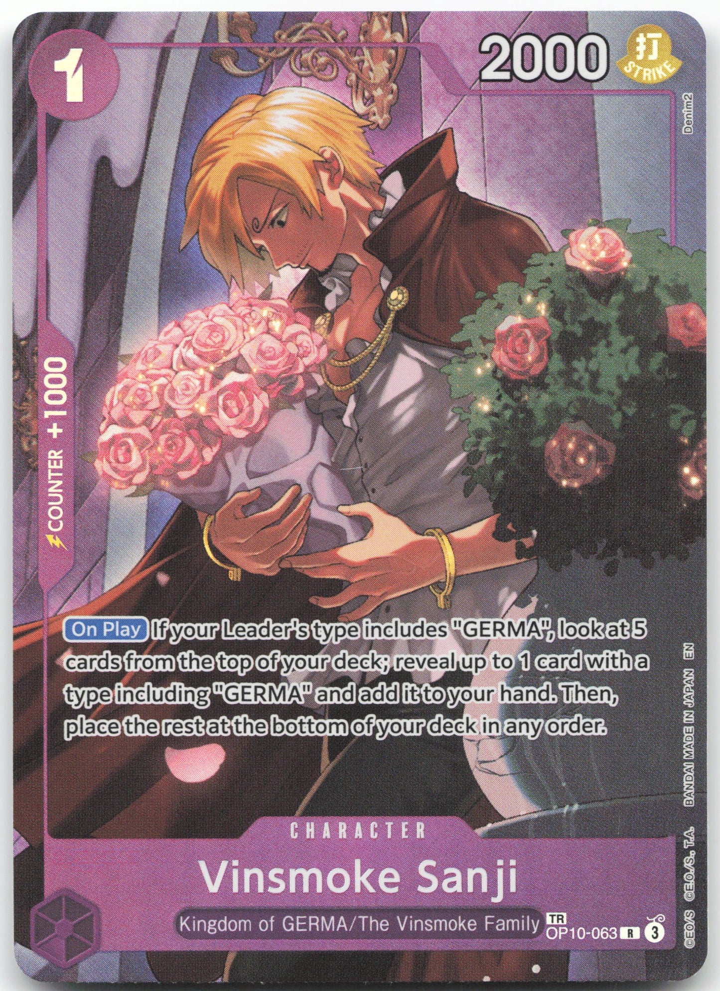 Vinsmoke Sanji (TR) TR Legacy of the Master OP10-063 NM