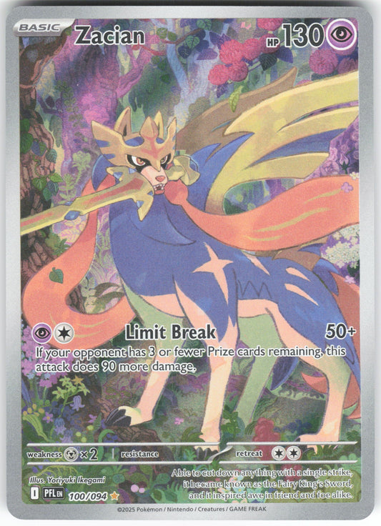 Zacian - Illustration Rare ME02: Phantasmal Flames 100/094 NM