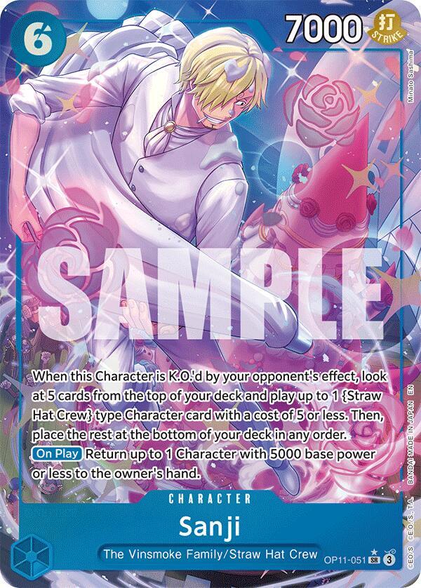 Sanji (Alternate Art) OP11-051 Super Rare A Fist of Divine Speed NM/M
