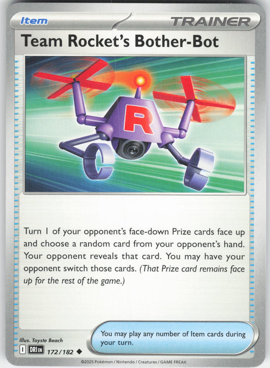 Team Rocket's Bother-Bot Uncommon SV10: Destined Rivals 172/182 NM