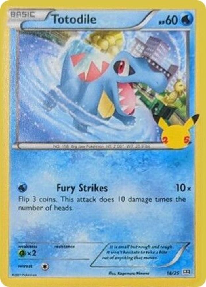 Totodile 018/025 Promo Holo McDonald's 25th Anniversary Promos NM/LP