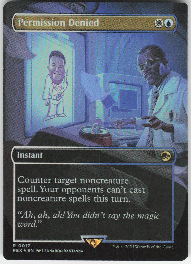 Permission Denied (Borderless Foil) R Universes Beyond: Jurassic World Collectio