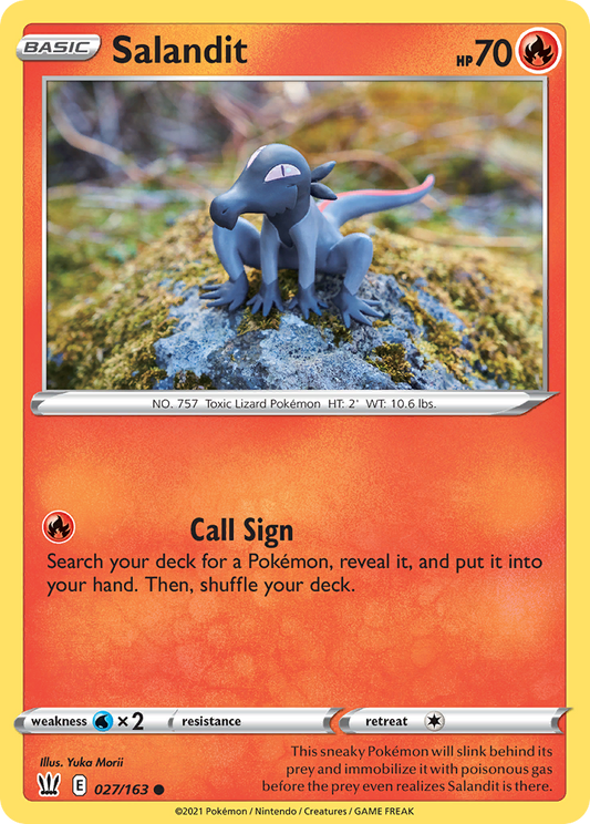 Salandit 027/163 Common Reverse Holo Battle Styles NM/LP