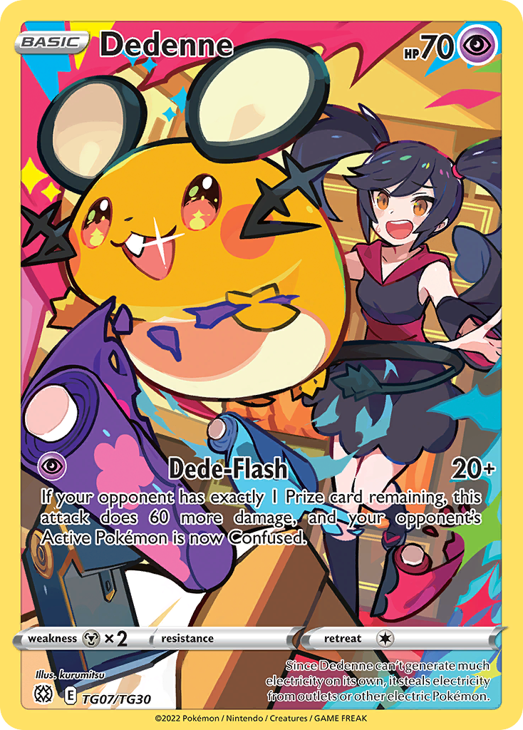 Dedenne TG07/TG30 Trainer Gallery Rare Brilliant Stars Trainer Gallery Holo NM/M