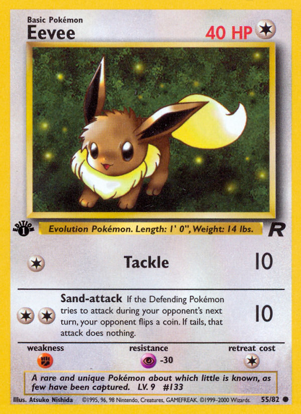 Eevee 55/82 Common Team Rocket Unlimited NM/M