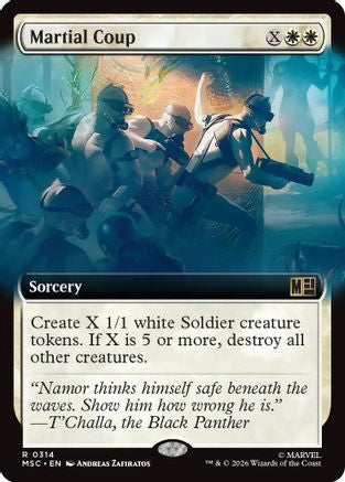 Martial Coup (Extended Art) 314 Rare Commander: Marvel Super Heroes NM/M