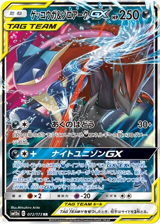 Greninja & Zoroark GX 072/173 Double Rare Tag All Stars NM/M
