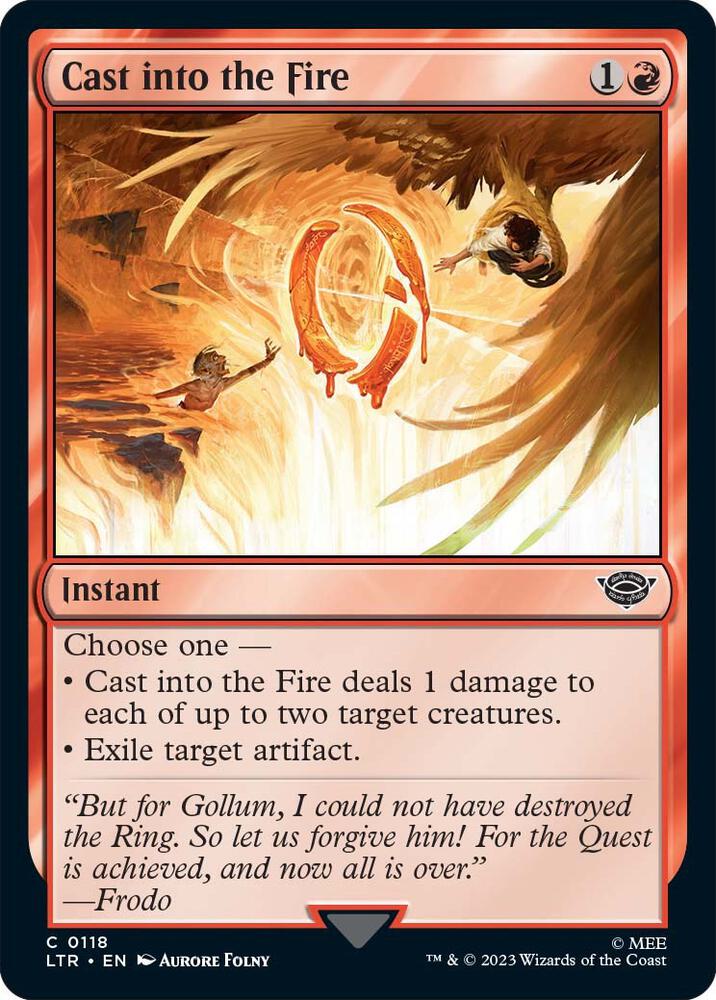Cast into the Fire 118 Foil Universes Beyond: The Lord of the Rings: Tales of Middle-earth NM/M