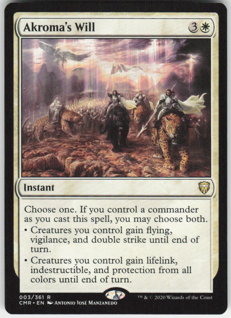 Akroma's Will R Commander Legends 3 NM