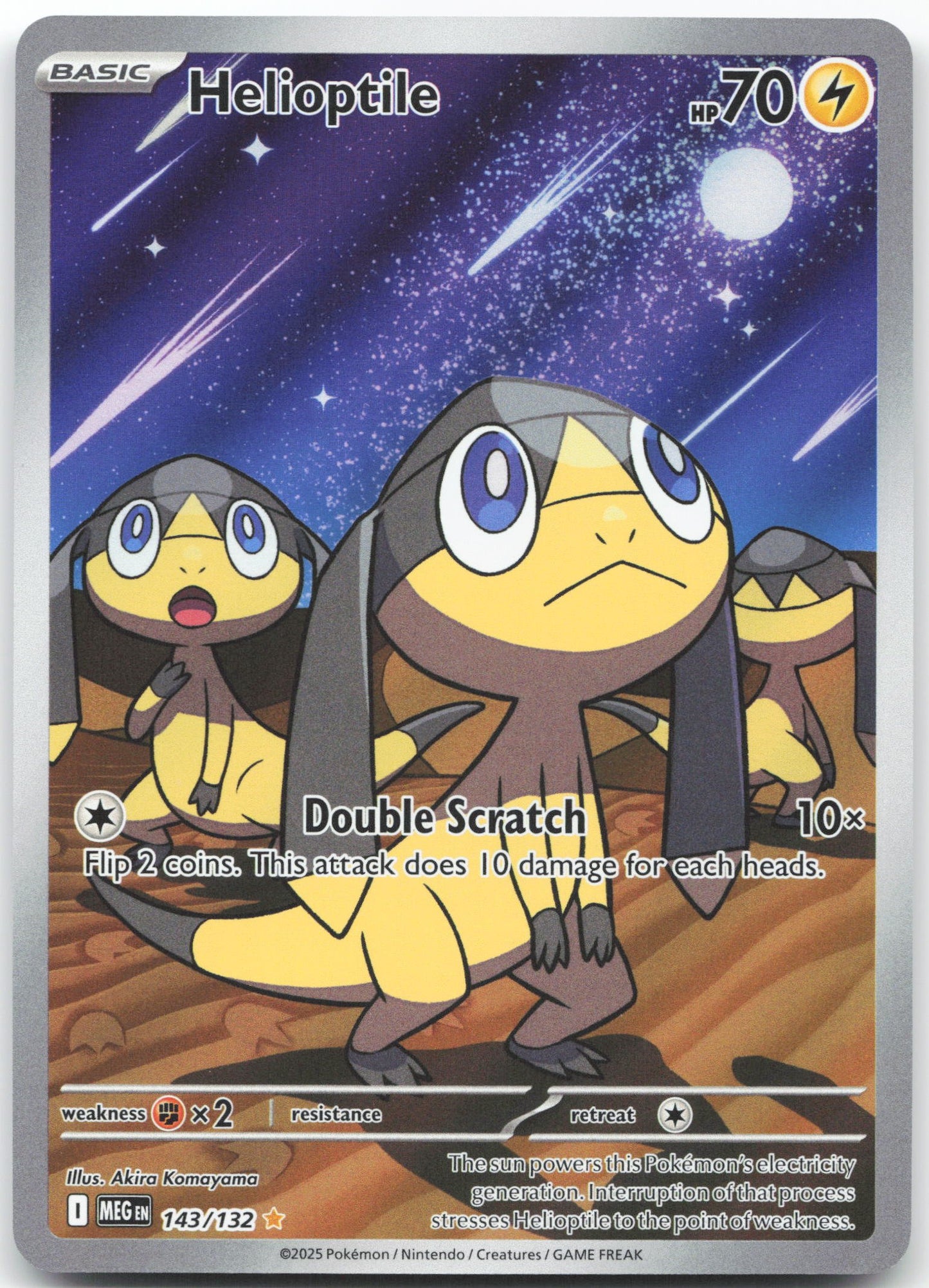 Helioptile - Illustration Rare ME01: Mega Evolution 143/132 NM