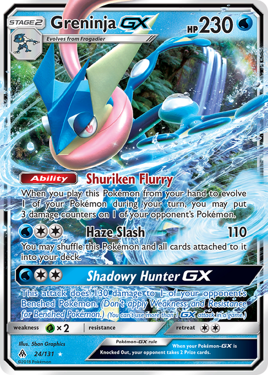 Greninja GX 24/131 GX Rare Forbidden Light Holo NM/M