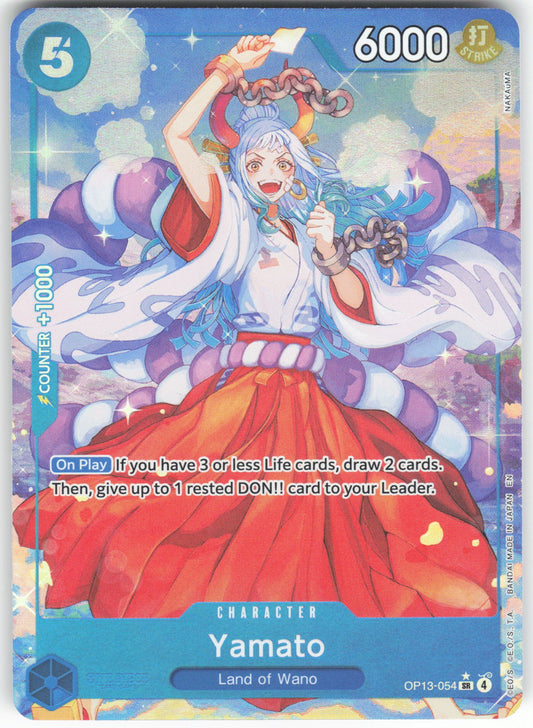 Yamato (Alternate Art) SR Carrying On His Will OP13-054 NM