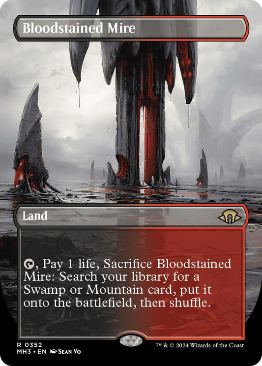 Bloodstained Mire (Borderless) 352 Rare Modern Horizons 3 NM/M