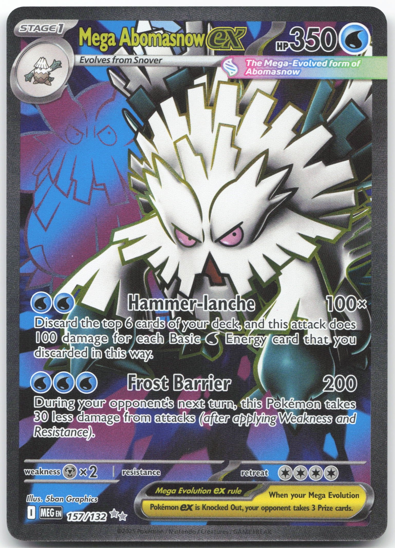 Mega Abomasnow ex - Ultra Rare ME01: Mega Evolution 157/132 NM