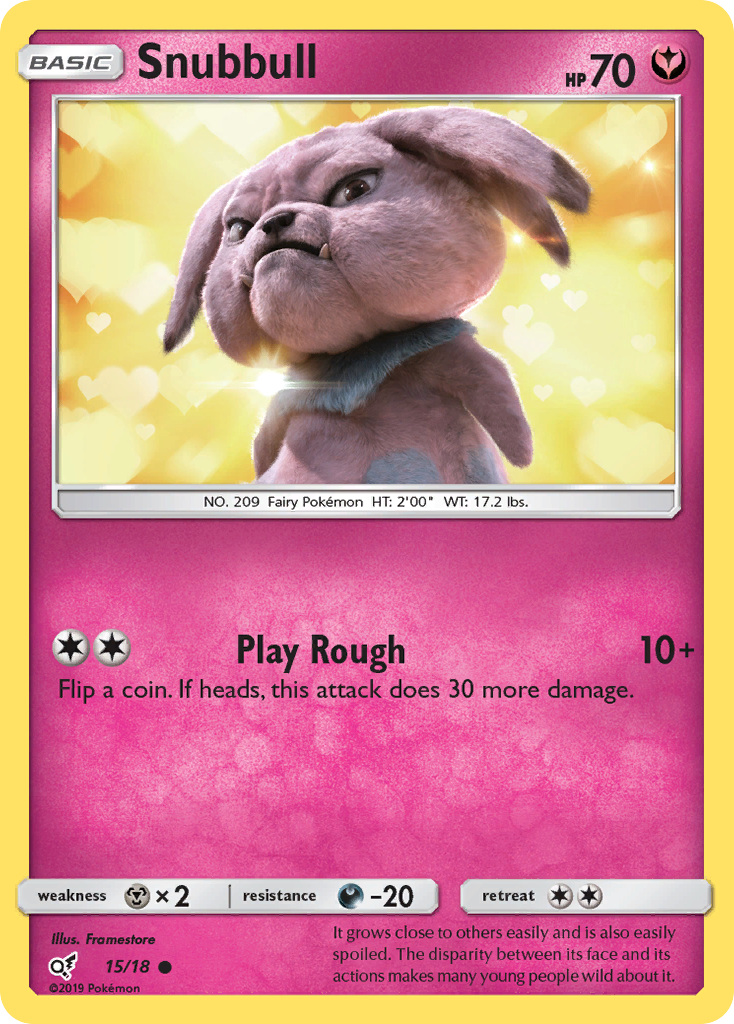 Snubbull 15/18 Common Detective Pikachu NM/LP