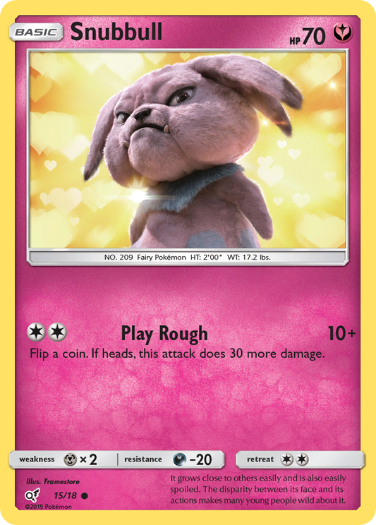 Snubbull 15/18 Common Detective Pikachu NM/LP