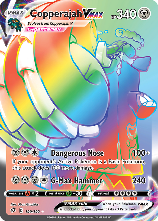 Copperajah VMAX 199/192 Rainbow Rare Rebel Clash NM/M