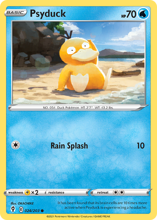 Psyduck 024/203 Common Reverse Holo Evolving Skies NM/LP