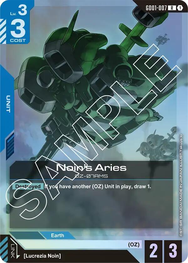 Noin's Aries GD01-007 R Newtype Rising NM/M