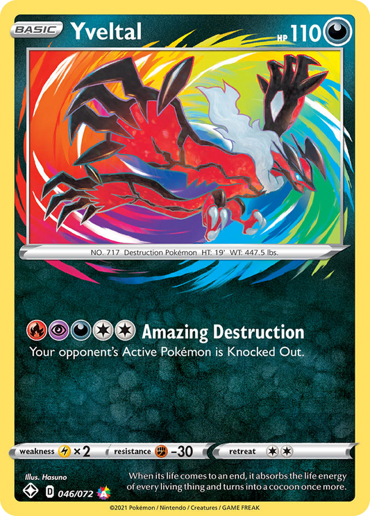 Yveltal 046/072 Amazing Rare Shining Fates NM/M