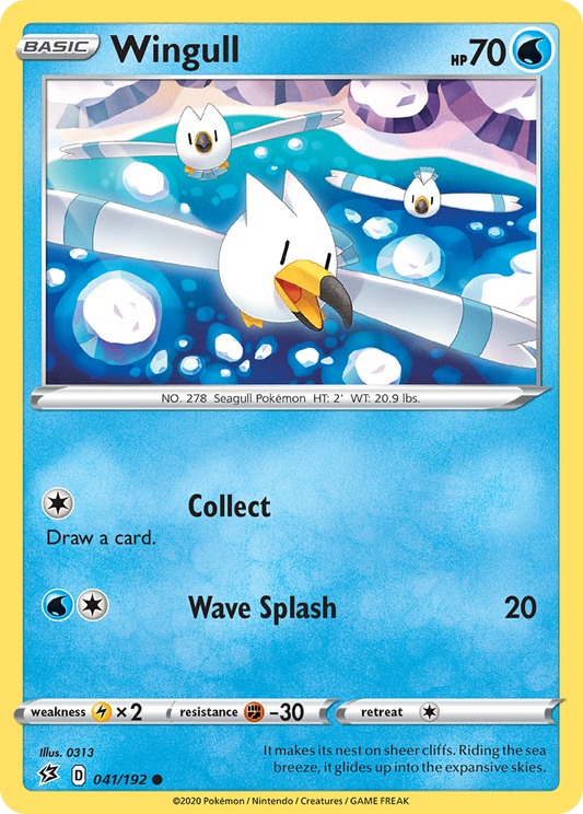 Wingull 041/192 Common Reverse Holo Rebel Clash NM/LP