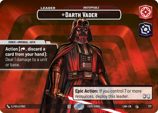 Darth Vader - Unstoppable (Showcase) 777 Common Foil A Lawless Time NM/M