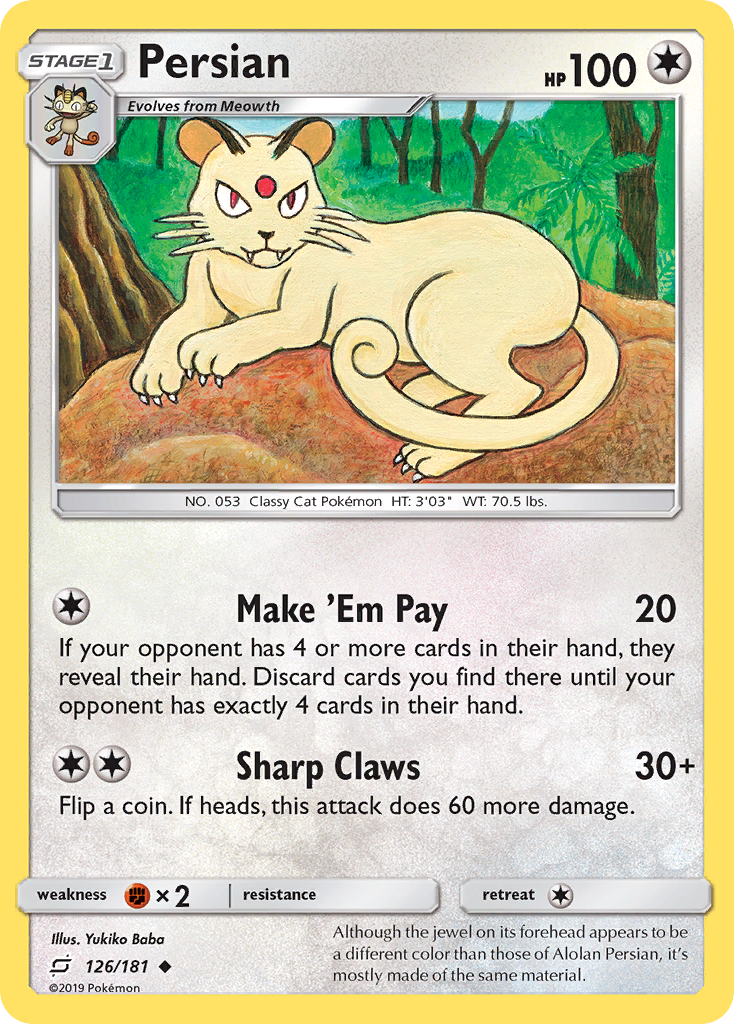 Persian 126/181 Uncommon Team Up NM/LP