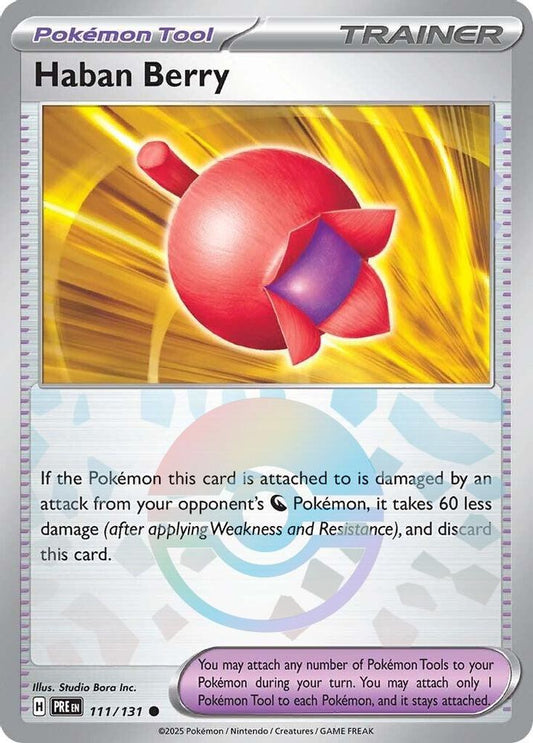 Haban Berry (Poke Ball Pattern) 111/131 Common Prismatic Evolutions Holo NM/M