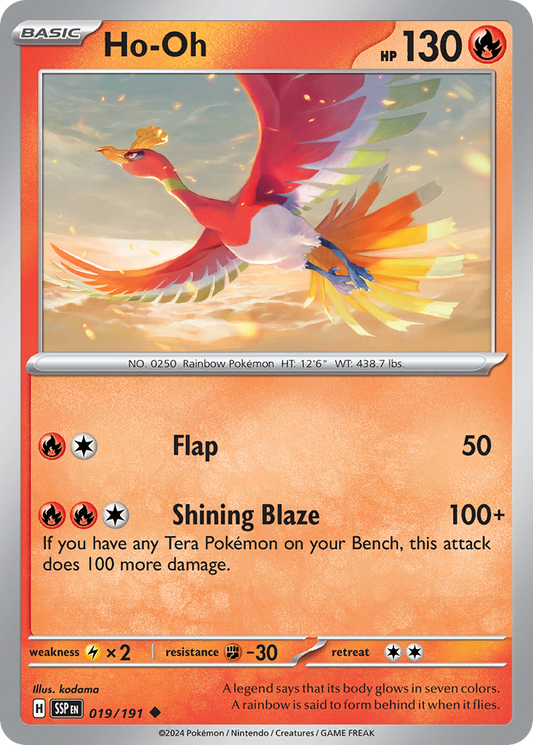 Ho-Oh 019/191 Uncommon Reverse Holo Surging Sparks NM/LP