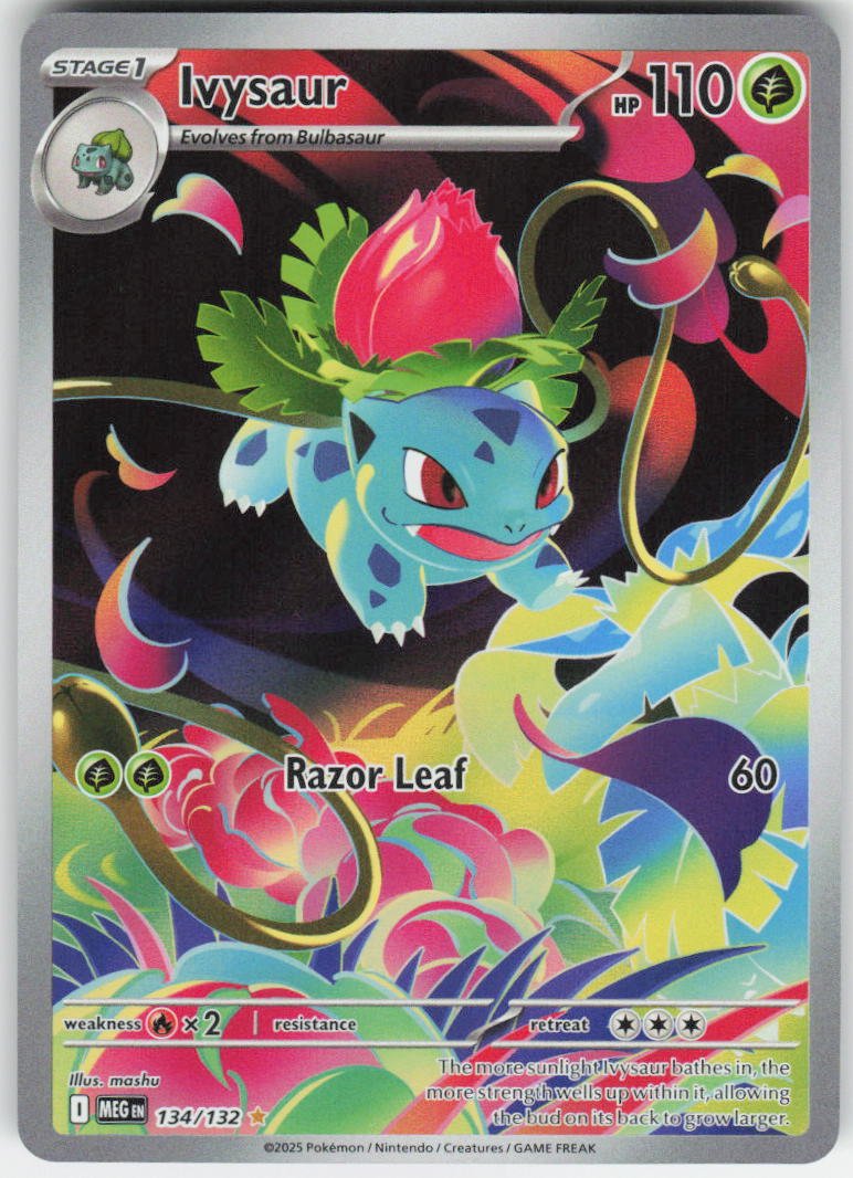 Ivysaur - Illustration Rare ME01: Mega Evolution 134/132 NM