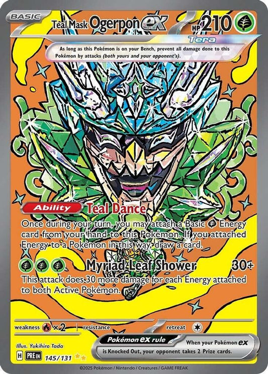 Teal Mask Ogerpon ex 145/131 Prismatic Evolutions Holo NM/M