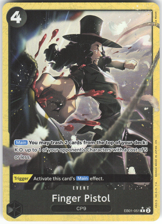Finger Pistol (Alternate Art) R Premium Booster -The Best- Vol. 2 EB01-051 NM