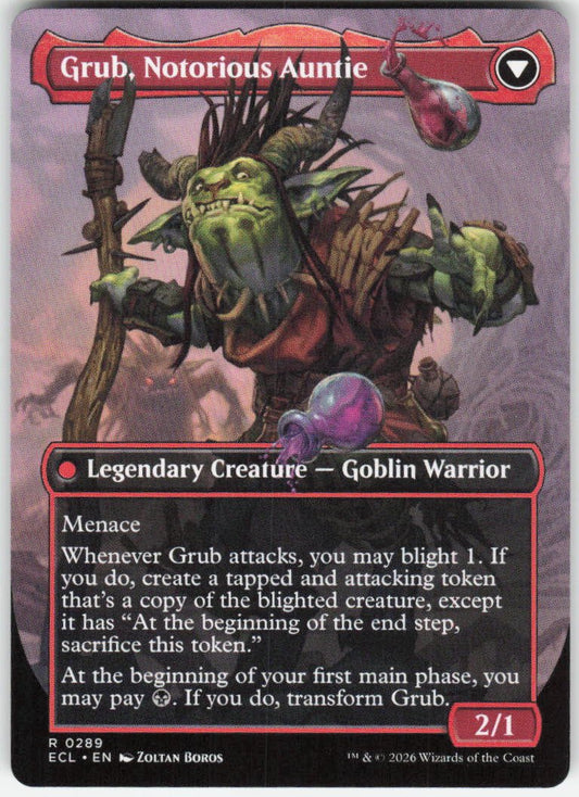 Grub, Storied Matriarch (Borderless) R Lorwyn Eclipsed 289 NM (Back)