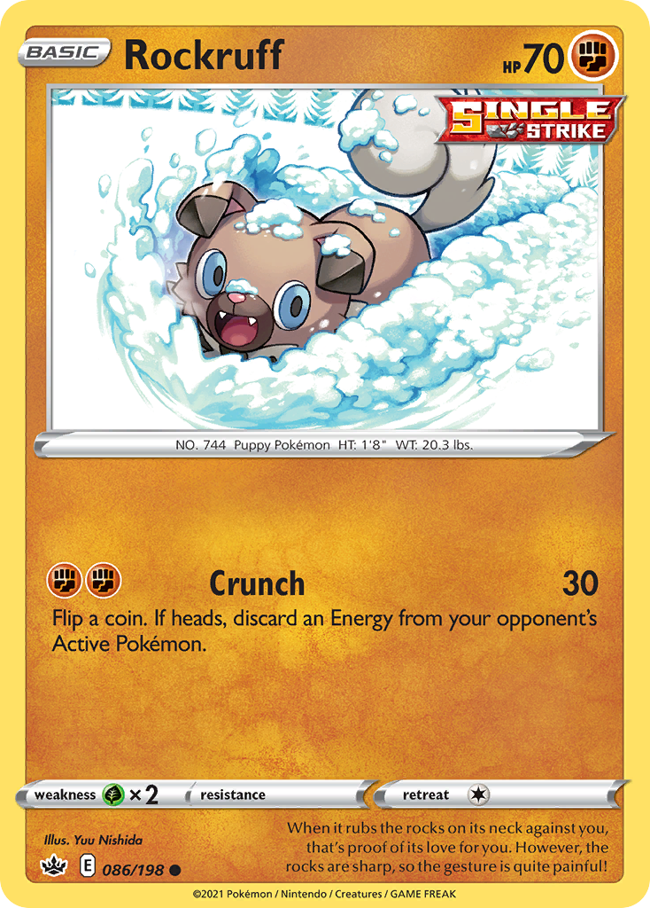 Rockruff 086/198 Common Chilling Reign NM/LP