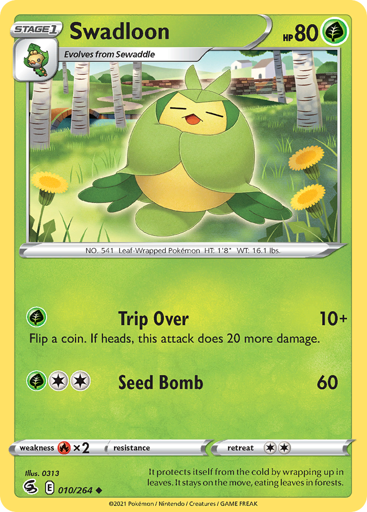 Swadloon 010/264 Uncommon Reverse Holo Fusion Strike NM/LP