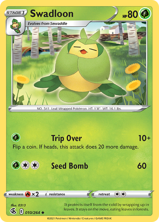 Swadloon 010/264 Uncommon Reverse Holo Fusion Strike NM/LP
